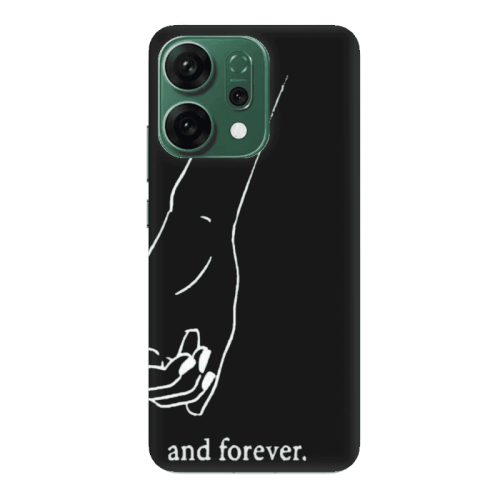 Oppo RENO 14 And forewer Black Colored Silicone TPU Θήκη